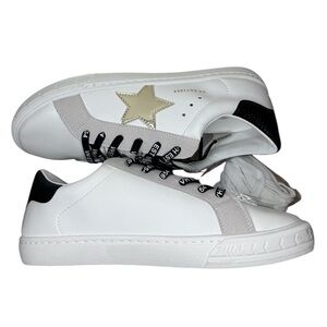 Vintage Havana Rush Women’s White Gold Black Lace Up Low Top Sneakers Size 8 New